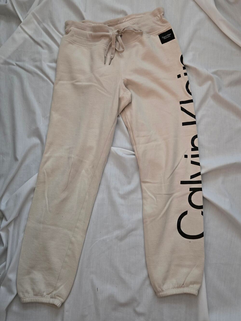 Calvin Klein Performance Fleece Vertical Logo Joggers Size Medium